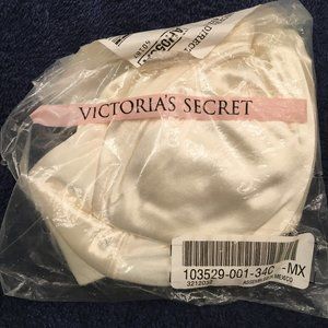 Victoria's Secret 34C Second Skin Satin Classic Full Coverage Bra - Ivory